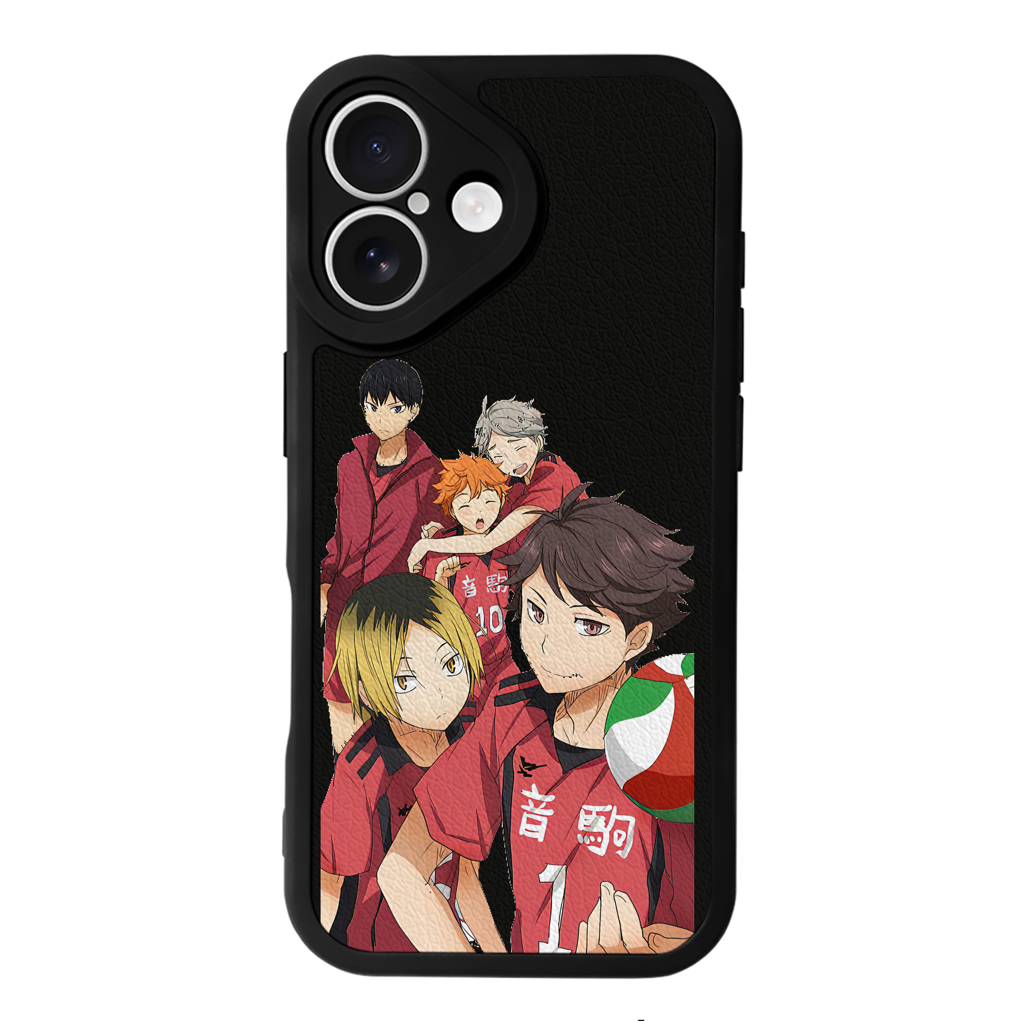 （画像用） ハイキュー!! Haikyu!! 【iPhone 16シリーズ対応】シリコンスマホケース（レザー調） 材質：シリコン